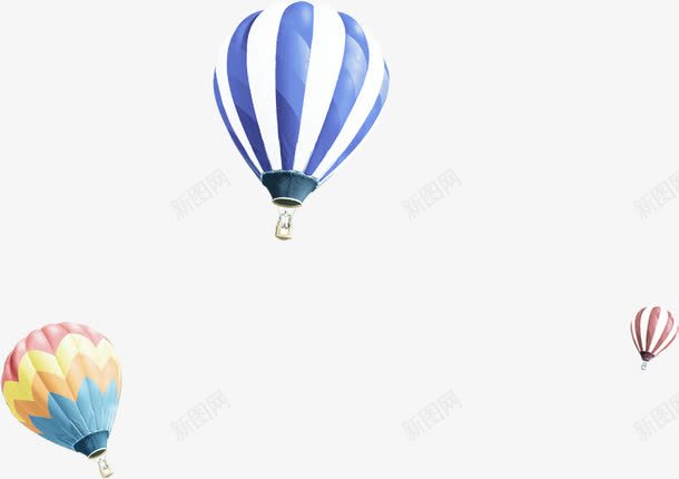 蓝色条纹热气球国庆png免抠素材_新图网 https://ixintu.com 国庆 条纹 热气球 蓝色