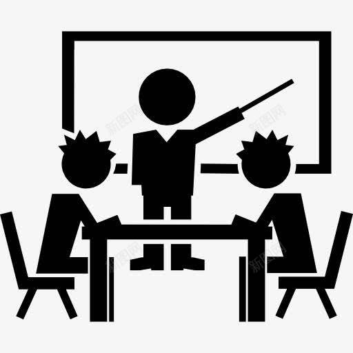 学生在课堂图标png_新图网 https://ixintu.com 人指点 学生 教学 教室 教师 教育 课堂 黑板
