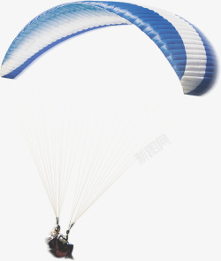 人物黑白装饰画蓝色跳伞下的人物高清图片