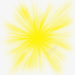 黄色创意放射性光效素材