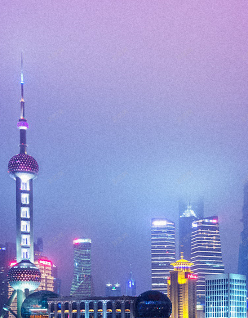 上海H5背景jpg设计背景_新图网 https://ixintu.com H5 H5背景 h5 东方明珠 城市 夜景 大气 建筑 彩色