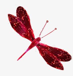 光效蜻蜓红色光效蜻蜓高清图片