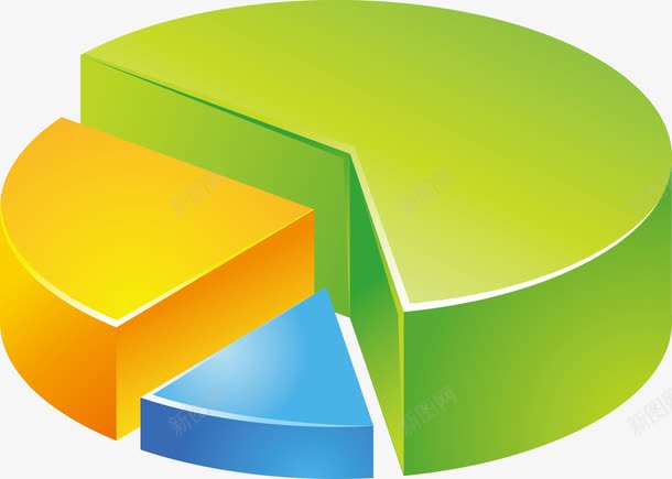 立体饼状图png免抠素材_新图网 https://ixintu.com 分布图 切割圆饼 彩色立体饼状图 直观 简约 美观