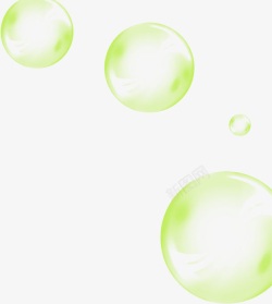 不圆润绿色圆润卡通气泡高清图片