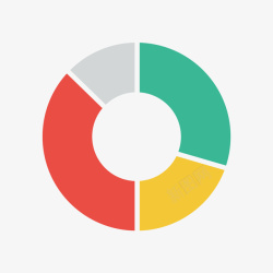 彩色饼状图卡通图标图标