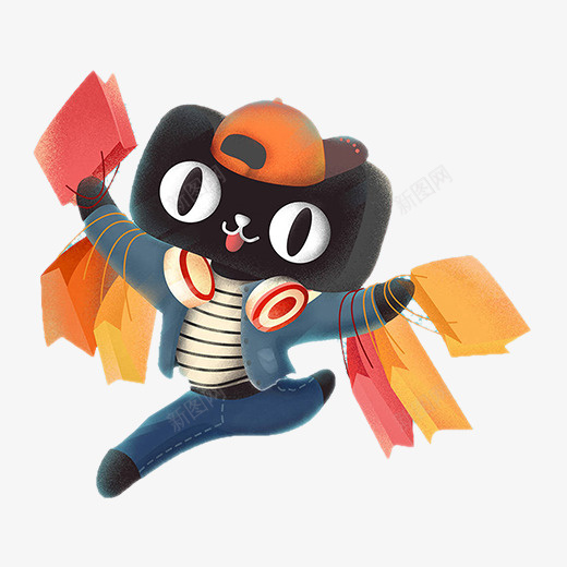 彩色天猫购物元素psd免抠素材_新图网 https://ixintu.com 创意 双11 双十一 天猫 彩色 打折 活动 电商 购物