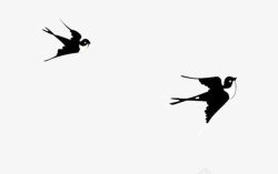 春天商业吊旗两只燕子成双飞高清图片