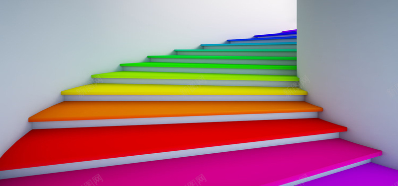 彩色的楼梯背景背景