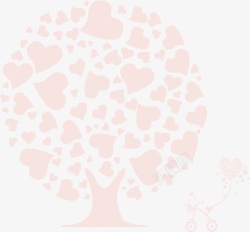 爱情树矢量图素材