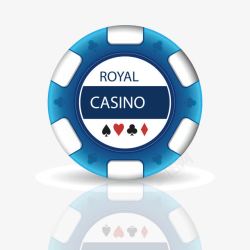 赌场装饰蓝色筹码高清图片