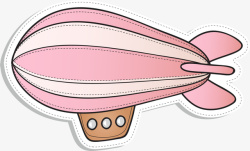 简约飞艇粉色卡通热气球高清图片