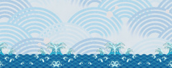 日系食品宣传单日系手绘海洋波浪美食海鲜食品背景高清图片