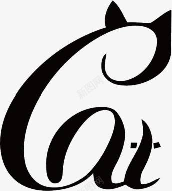 创意黑猫logo图标图标