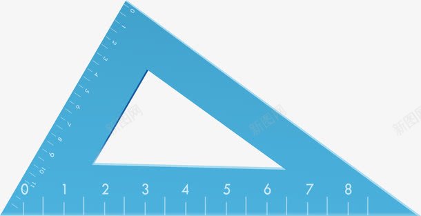 手绘逼真三角尺png免抠素材_新图网 https://ixintu.com 三角尺 学习用品 尺子 数学 暑假培训