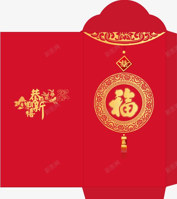 新年春节红包png免抠素材_新图网 https://ixintu.com 新年 春节 矢量红包 红包 红包矢量