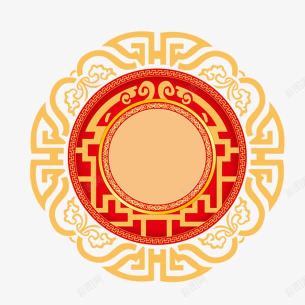红色创意中国传统圆形图案png免抠素材_新图网 https://ixintu.com 中国 创意 吉祥 图案 如意 红色 纹理 花纹 装饰