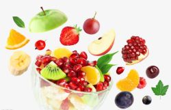 健康食谱金字塔一盆水果高清图片