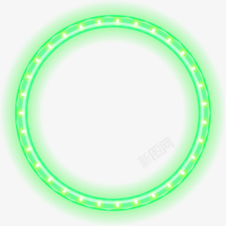 灯光圆圈唯美绿色圆圈高清图片