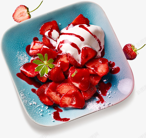 夏日草莓水果冰淇淋png免抠素材_新图网 https://ixintu.com 冰淇淋 夏日 水果 草莓