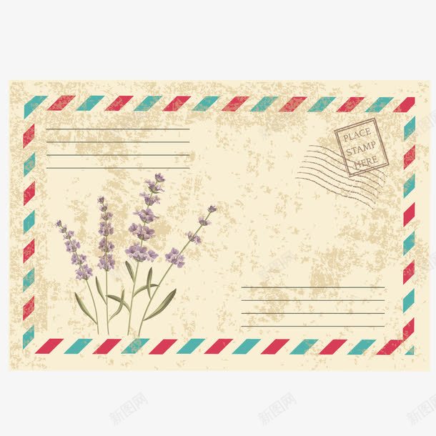 复古邮件信封png免抠素材_新图网 https://ixintu.com 书信 信物 纸张 装饰 邮票 邮票模板