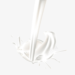 倒奶牛奶液体奶花倒奶柱高清图片