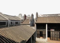 古代屋嵴岭南文化古建筑屋脊高清图片