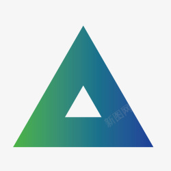 三角型三角型蓝绿色渐变三角形矢量图高清图片
