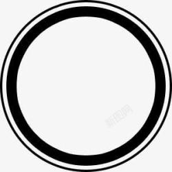 黑色线条圆圈圆形素材