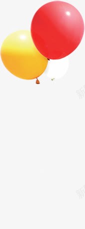红黄色的手绘气球png免抠素材_新图网 https://ixintu.com 气球 黄色