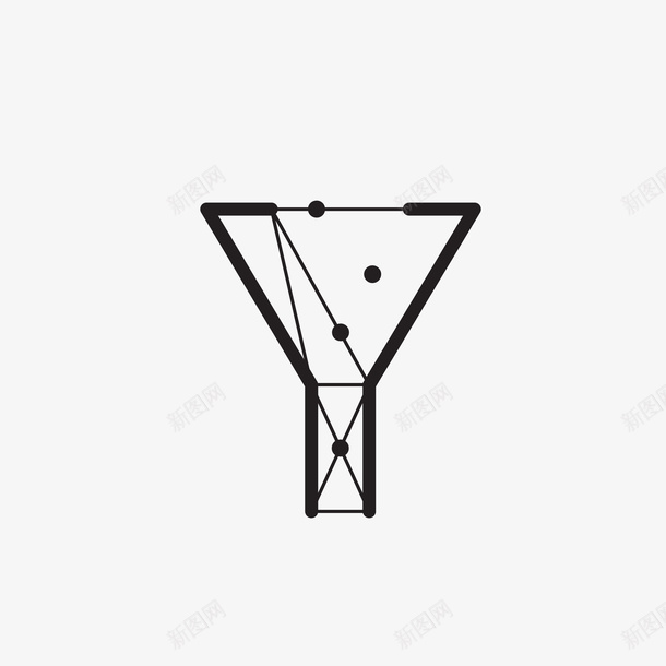 黑色个性几何字母Y图标png_新图网 https://ixintu.com Y抽象的 个性图案 几何图案 几何风格 创意几何 字母Y 抽象几何