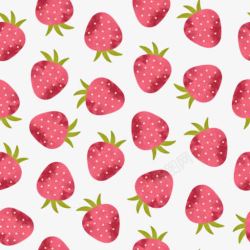草莓无缝拼接底纹背景素材