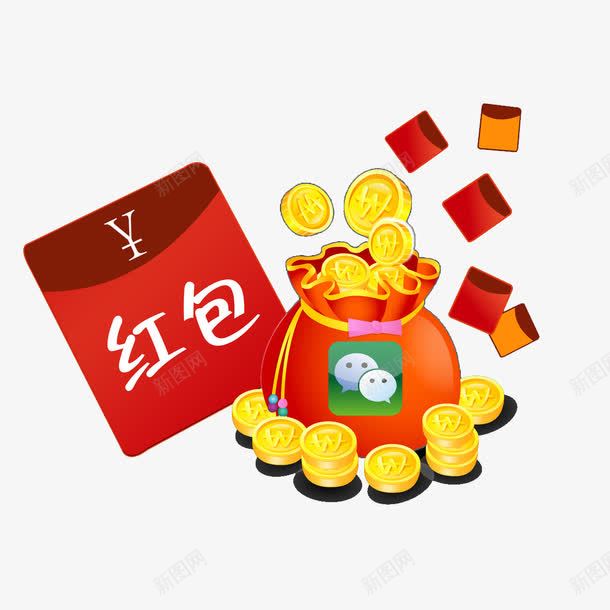 打开的微信红包png免抠素材_新图网 https://ixintu.com 喜庆 微信 打开的红包 新年