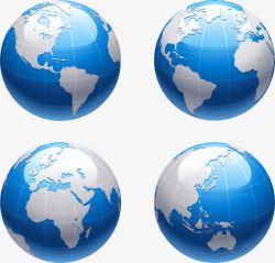 世界地图立体4款立体蓝色地球高清图片