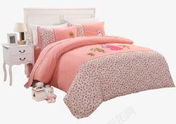 儿童床上用品粉色儿童床高清图片