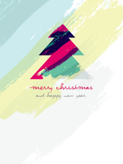 圣诞树枝笔刷彩色笔刷线条圣诞树矢量背景高清图片