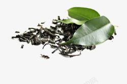 绿茶干茶透明图绿色茶叶高清图片