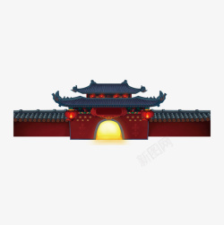 古代大门设计中国古代城门图案高清图片
