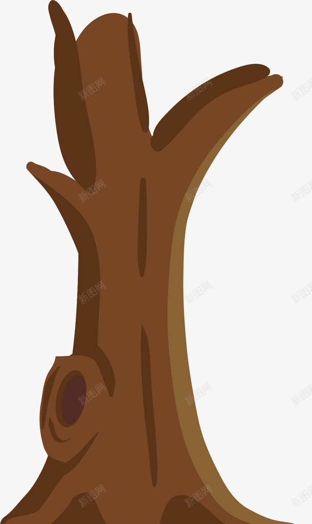 棕色的树干矢量图ai免抠素材_新图网 https://ixintu.com 创意 卡通 商务 手绘 树干 树干图 棕色 矢量图 简约 粗树干