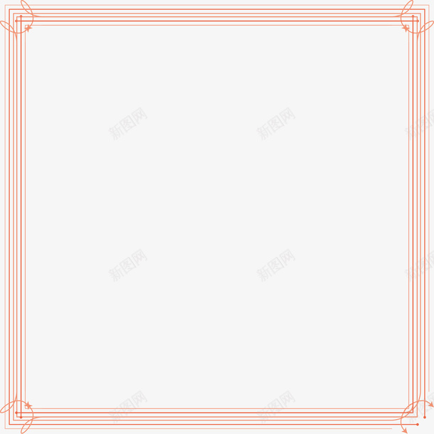 红色边框png免抠素材_新图网 https://ixintu.com 几何图形 创意 卡通 多边形 手绘 水彩 红色 装饰 边框