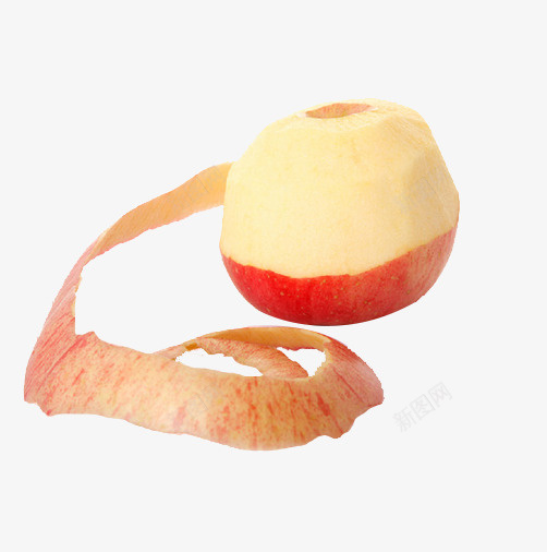 削了一半皮的苹果png免抠素材_新图网 https://ixintu.com 产品实物 健康 水果 红色 苹果 苹果核 苹果皮 营养 食物