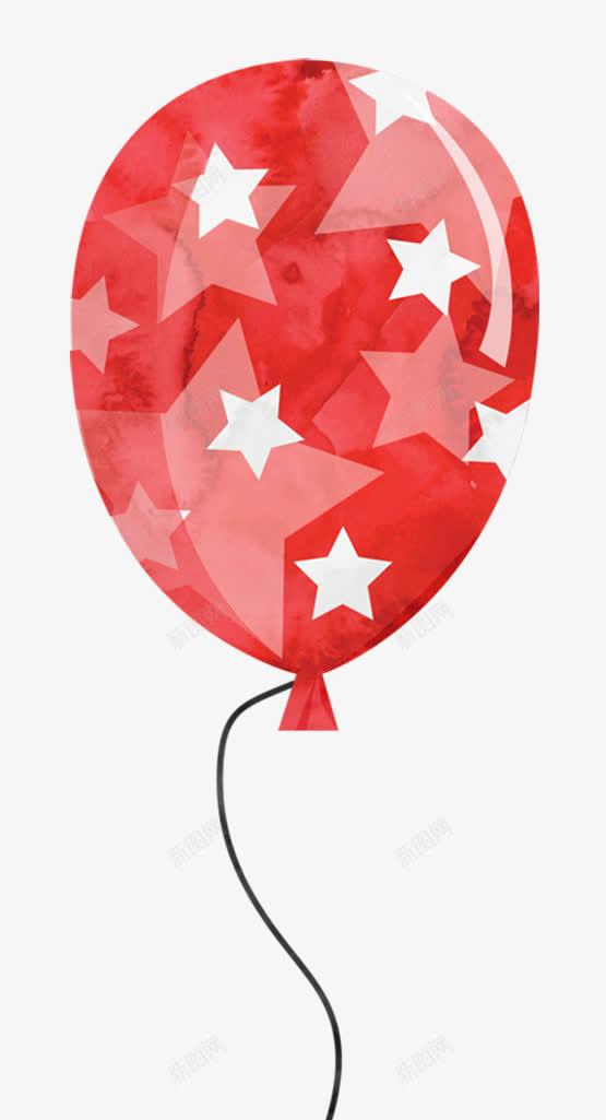 手绘水彩画美国红色气球png免抠素材_新图网 https://ixintu.com 卡通 手绘 星星 气球 水彩画 空气 红色 美国 美国气球