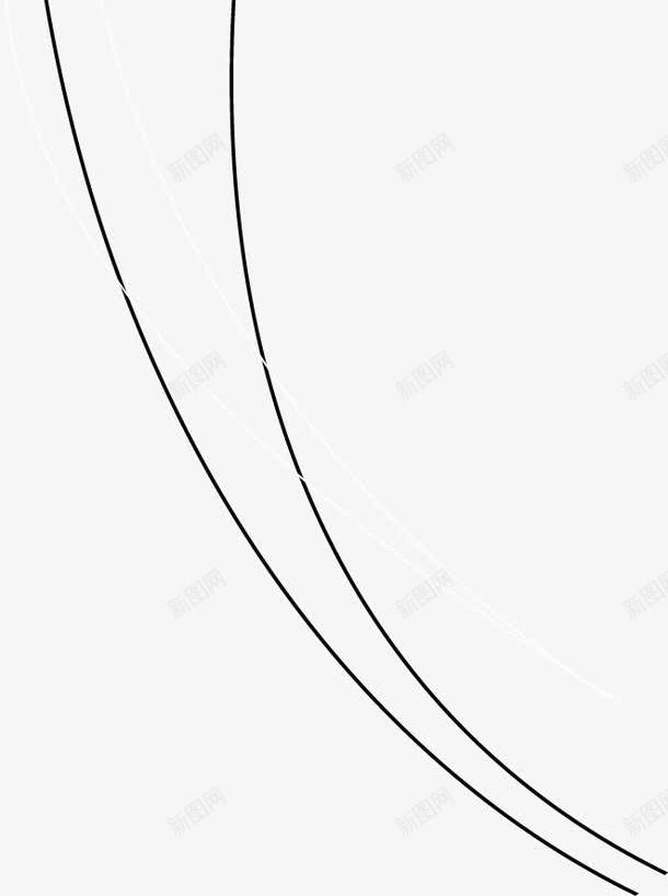 弧形线条png免抠素材_新图网 https://ixintu.com 弧型 弧线 线条 黑色