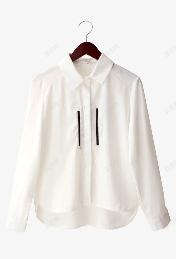 现代化时尚白色衬衫简洁大方png免抠素材_新图网 https://ixintu.com 时尚 现代化 白色衬衫 白衬衣 简洁