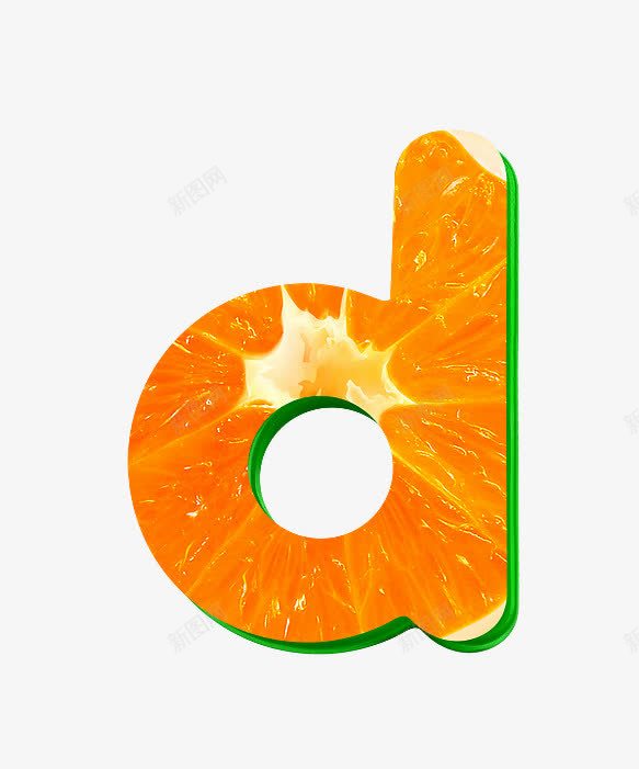 橙子字母dpng免抠素材_新图网 https://ixintu.com 创意数字 橙子字母数字 水果