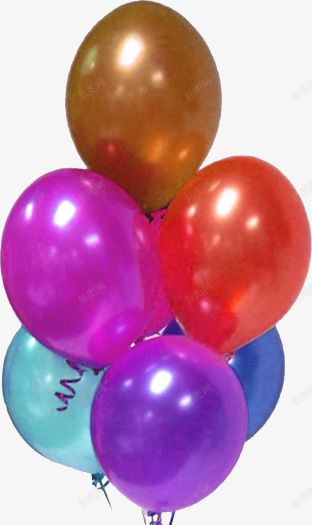 气球彩带png免抠素材_新图网 https://ixintu.com 多彩 多色气球 实物图片 彩带