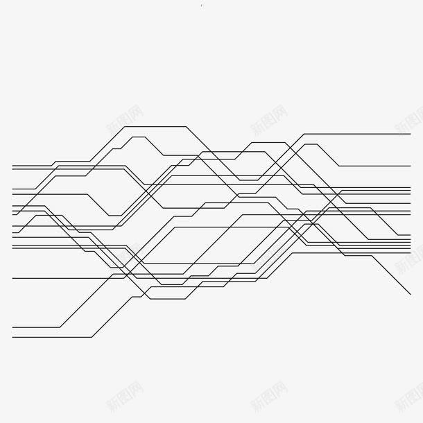 横向电流线条电路png免抠素材_新图网 https://ixintu.com 横向 电流线条 电路