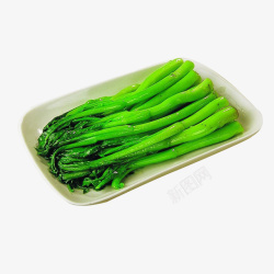 菜苔一盘子绿色清炒菜心美食高清图片