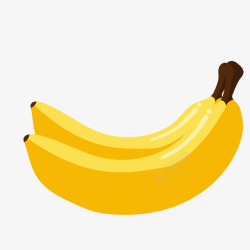 黄色贴纸黄色的香蕉矢量图高清图片