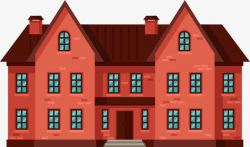 欧式小房子红砖小洋楼高清图片