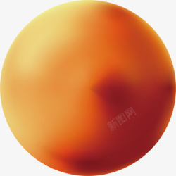 棕色圆球手绘圆球立体透明圆球高清图片
